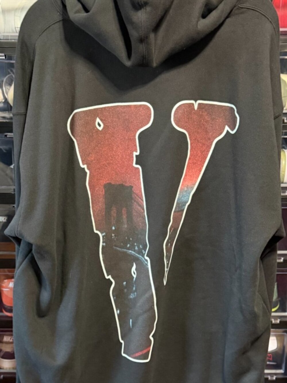 Vlone Hoodie Men's Size XL Black pull Over Hoodie Brand NEW AUTHENTIC SHIPS FAST